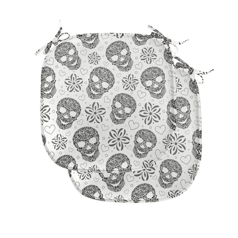 Coussin de siège intérieur / extérieur Skulls Daisies