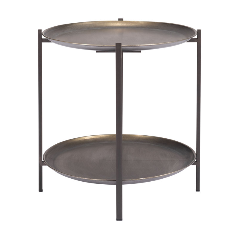 Bronson Bronze Round Metal Boho Chic Cocktail Table