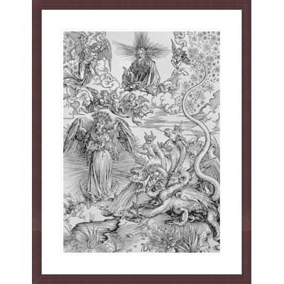 Scène apocalyptique de l'Apocalypse ou «The Revelations of St. John the Divine» par Albrecht Dürer, impression giclée sur cadre