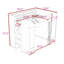 Lit mezzanine double avec poste de travail, garde-robe, tablettes et éclairage intelligent-26532683