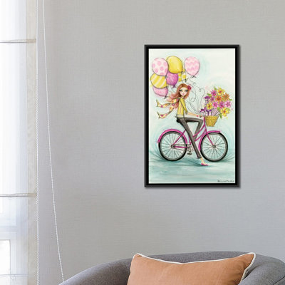 «Birthday Bicycle», peinture sur toile tendue
