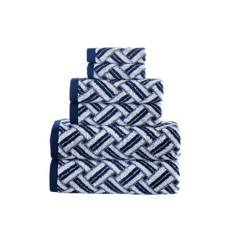 Ensemble de serviettes 6 pièces Brooks Brothers, Marine