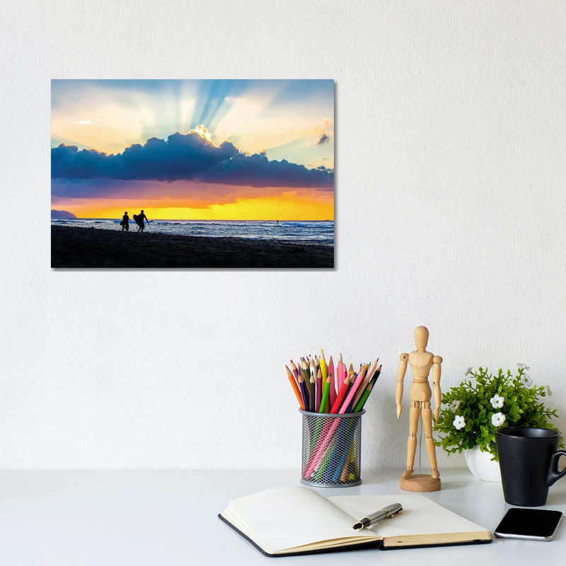 Surf Rays by Sean Davey - Wrapped Canvas Gallery-Wrapped Canvas Giclée, 20.32 cm H x 30.48 cm W
