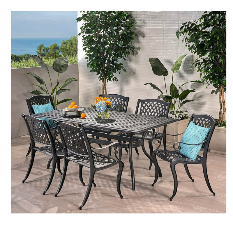 Calisa Rectangular 6 - Person 63" Long Dining Set