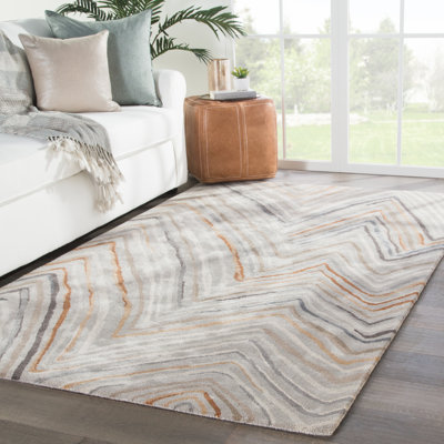 Gagetown Hand Tufted Viscose Chevron Indoor Rug