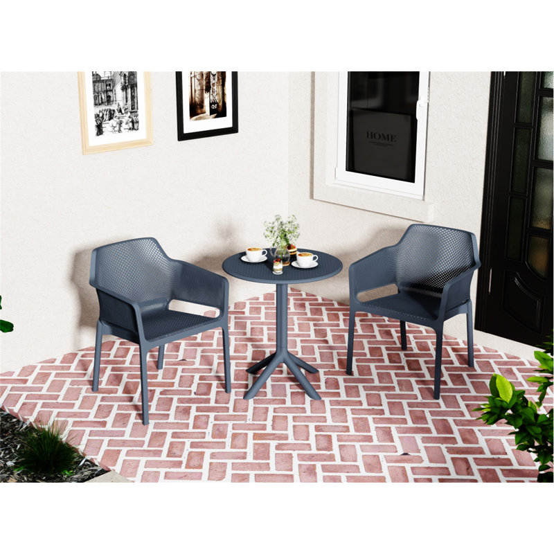 Chaise avec accoudoirs 3 pièces Bistro