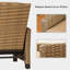 Fauteuil inclinable intérieur et extérieur, fauteuil de patio inclinable en osier toutes saisons, coussin kaki