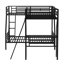 Lit superposé simple au-dessus d'un lit double avec bureau intégré Ozell par Isabelle & Max ™