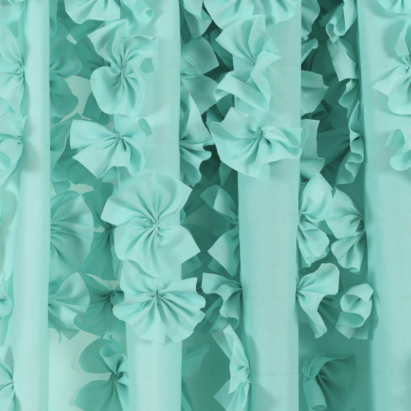 Semi Sheer Curtain Single Panel, Width 137 x Drop 213 cm, Aqua