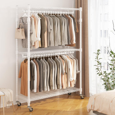 Everley 90cm W Rolling Clothes Rack