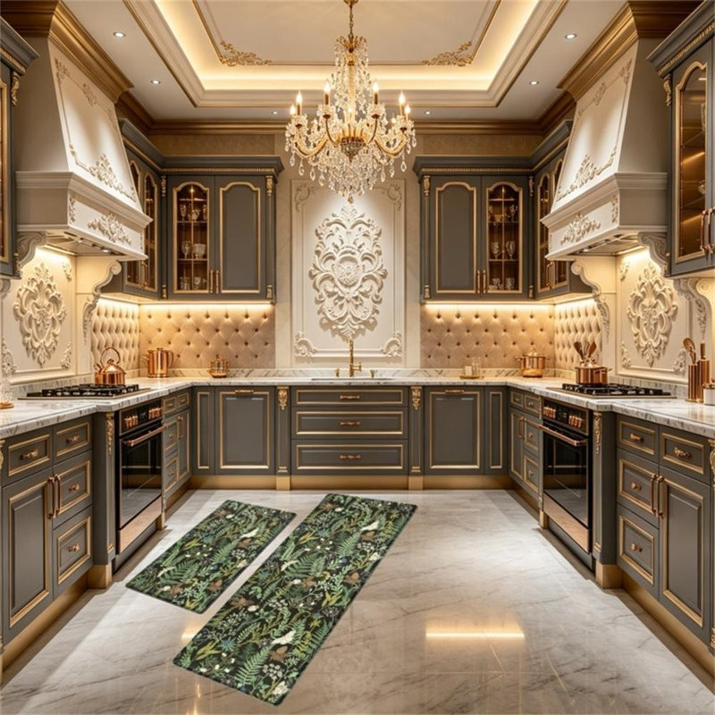 Floral Non-Skid Kitchen Mat