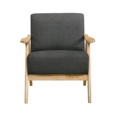 Indy Accent Club Armchair, Solid Rubberwood Frame