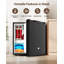 46L Undercounter Mini Table Top Fridge with Lock, Quiet, Reversible Door, Adjustable Temperature Control & Legs, Compact, Black