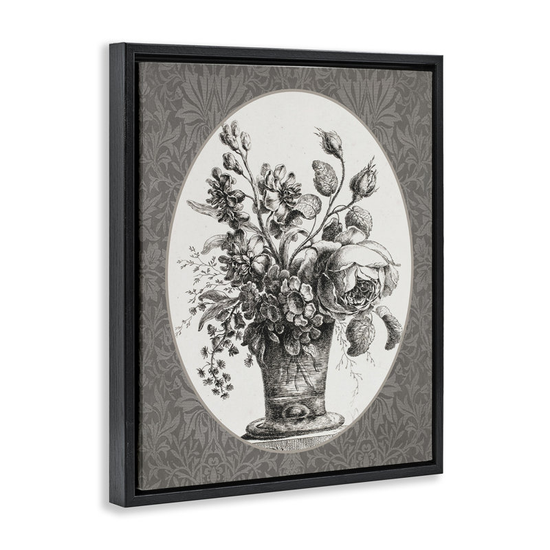 Art mural sur toile Floater Antique, Cadre flottant noir de jais, H 21 po x l 17 po