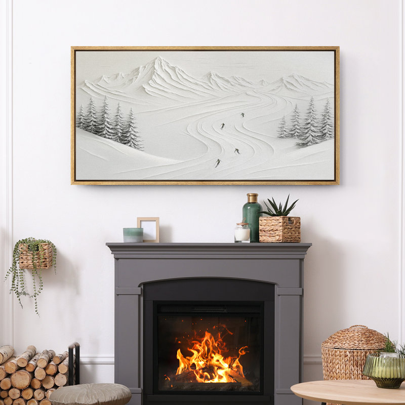 Impression sur toile encadrée, paysage d'hiver, Naturel, H 30 po x l 60 po