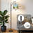 Arc Floor Lamp with Adjustable Lampshade Seaside Wildflower Ocean Blooming Coastal Garden Soft Marine Standing Lamp 3 Color Temperatures Dimmable Tall Pole Lamp with Foot Switch for Bedroom