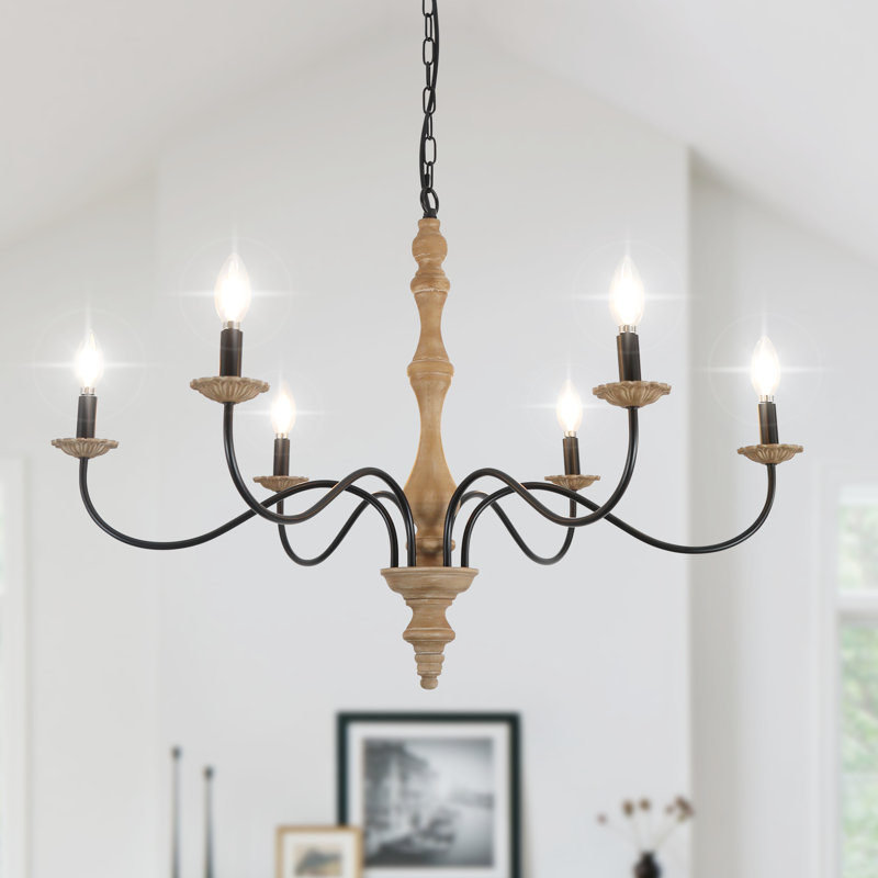 Lustre 6 lumières 34 po French Country