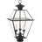 12 Inch 3 Light Outdoor Post Lantern with Clear Beveled Shade-101231100
