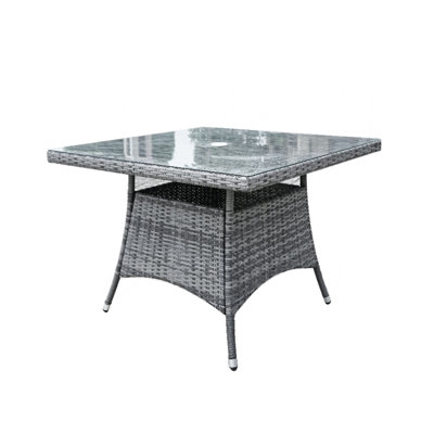 Square Rattan Patio Dining Table