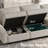 Teangela 90.2'' Variable Sectional Module Love Shaped Upholstered Couch Velvet Sofa with Storage-33614273