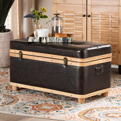 Egert Faux Leather Ottoman