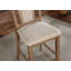 Ensemble transitionnel de 2 chaises à hauteur de comptoir en bois massif beige et naturel