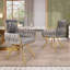 Velvet Upholstered Armchair in Grey