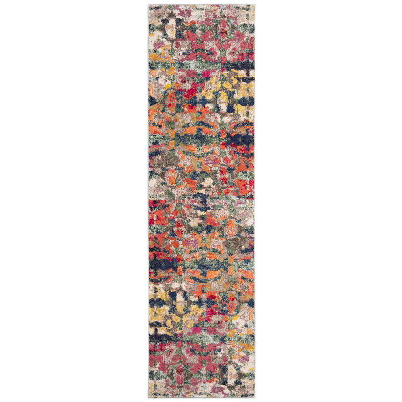 Hertzler Southwestern Green/Blue Area Rug, Runner 2'2" x 8'