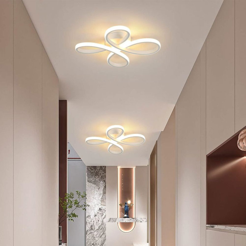 Semi Flush Mount, White