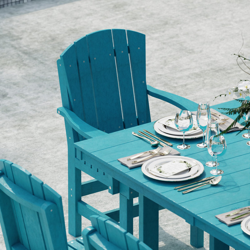 Ensemble de salle à manger 9 pièces 44 po x 94 po Heritage, Bleu Aruba, 7-Piece