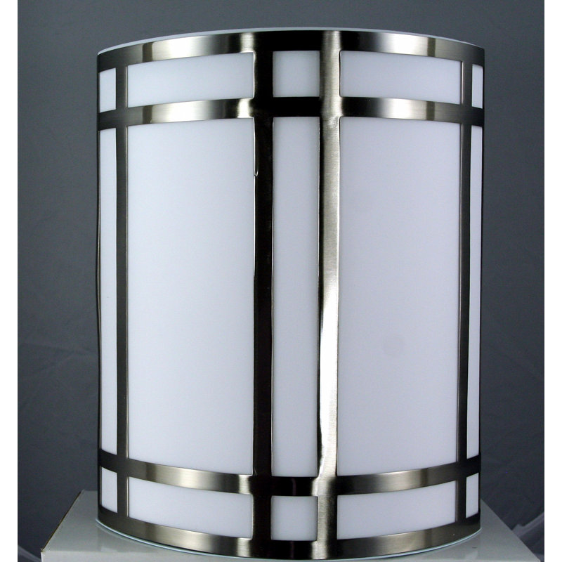 Compton Flush Mounted Sconce, Brushed Steel