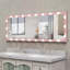 Miroir Hollywood avec lumières - cadre rose