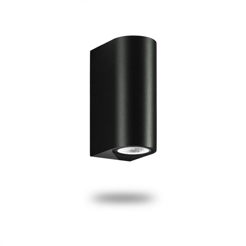Serena Hardwired Outdoor Wall Lantern, Black