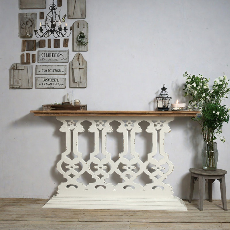 American Retro Creative Solid Wood Entry Console