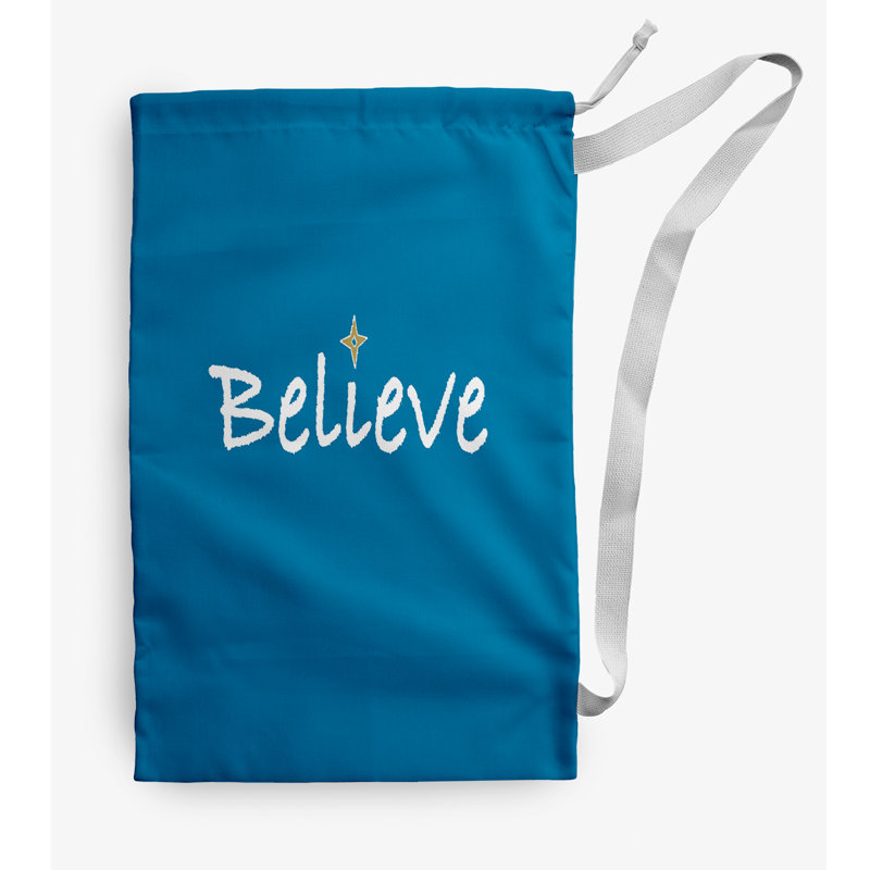 Fabric Laundry Bag with Handles, Small (29" H x 18" W), Blue