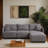 106" Reversible L-shaped Sectional Sofa with USB & C Charging Ports-106921223