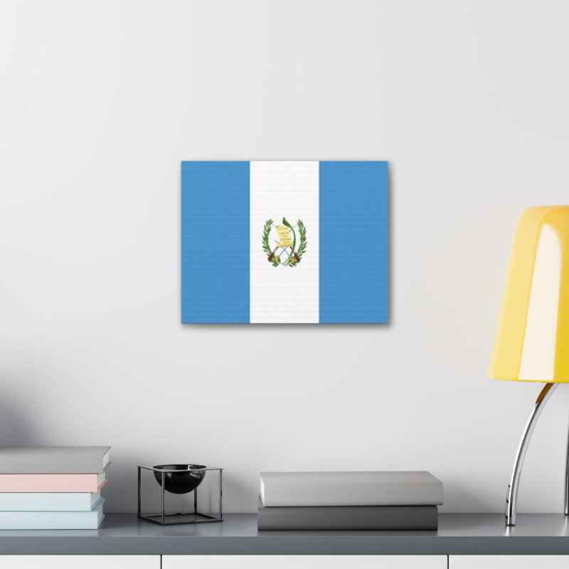 "Drapeau du Guatemala" sur toile, H 18 po x l 24 po