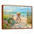 Toile avec cadre flottant brun