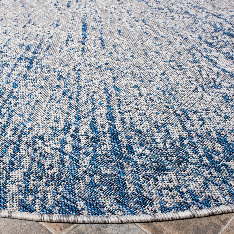 Tapis d'intérieur / extérieur Amabella Performance Abstract, Rectangle 8 pi x 10 pi