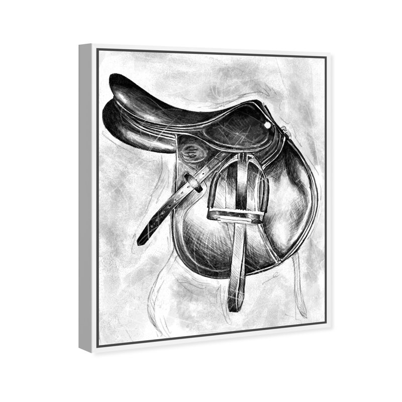 Saut à la ferme - Peinture sur toile, H 24 po x l 20 po, Toile blanche encadrée
