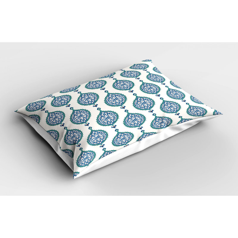 Taie décorative en microfibre de polyester bleu / bleu marine, Simple