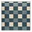 Machine Washable Checkered Green Area Rug