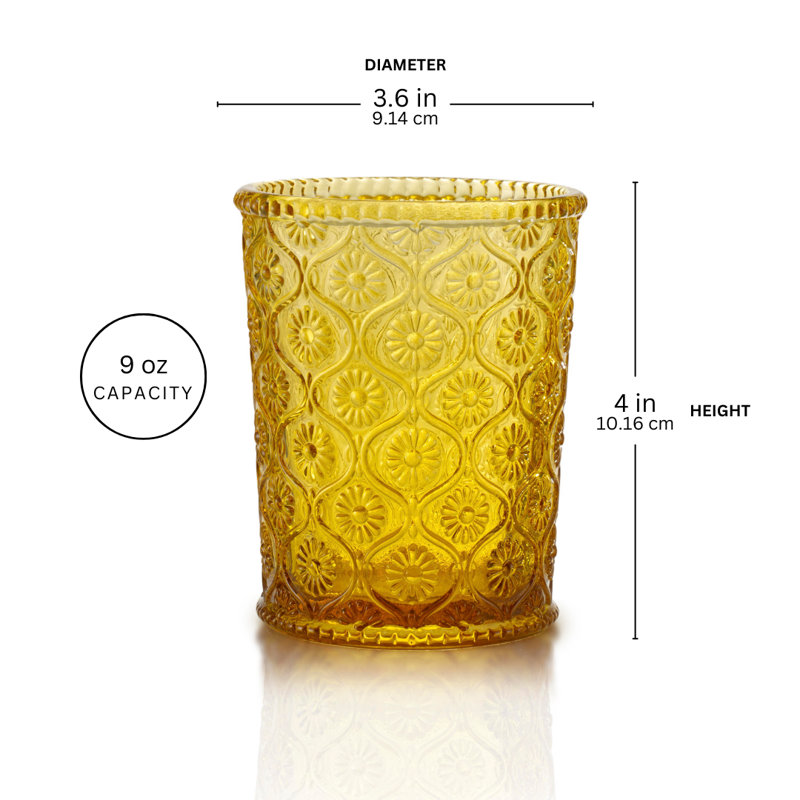Mitzi Drinking Glass, Yellow
