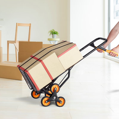 Stair Climbing Cart Heavy Duty Folding Hand Truck Dolly 440 lbs 6 Wheels -  VEVOR, TCSPLCHS440LT7YFCV0