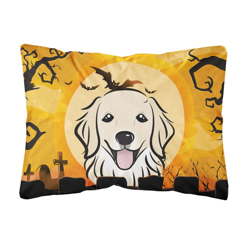  Coussin intérieur / extérieur Halloween Golden Retriever