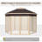 Pop Up Gazebo, Hexagonal Canopy Shelter With 6 Zippered Mesh Netting, Event Tent With Strong Steel Frame For Patio, Backyard, Garden, Wedding, Party-111084473