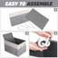 Bacs de rangement pliables - paquet de 3, poignées en corde, blanc et gris, placard, tablette, organisateur de jouets