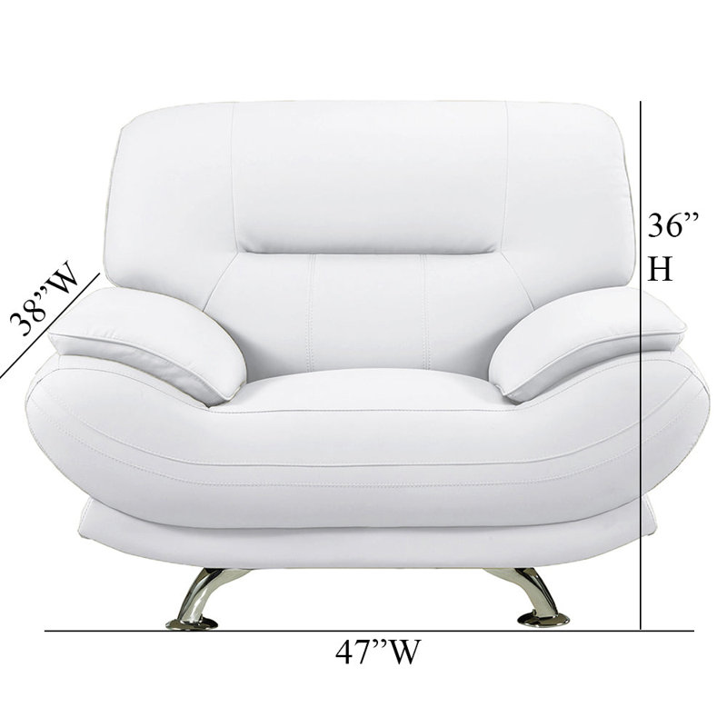 Chaise en similicuir blanc American Eagle Design AE709