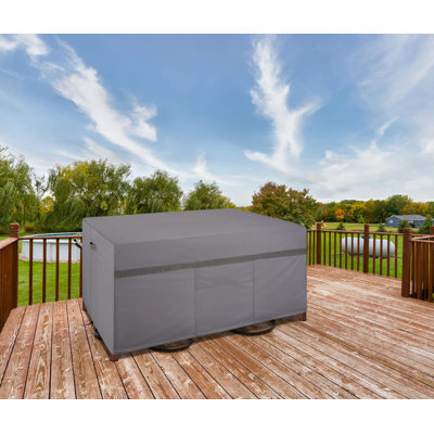 Patio rectangle dining set cover gray by Arlmont & Co.