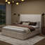 High Headboard Platform Bed Frame Made Of Sherpa-413045980-413045983